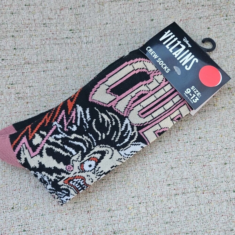 Disney Villains Men Crew Socks multi–Color Socks Size 9- 13 NWT - Picture 2 of 11